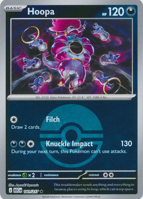 ASC Ascended Heroes - 141/217 - Hoopa (Poké Ball Reverse Holo)