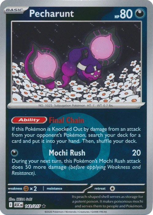 ASC Ascended Heroes - 143/217 - Pecharunt (Energy Reverse Holo)