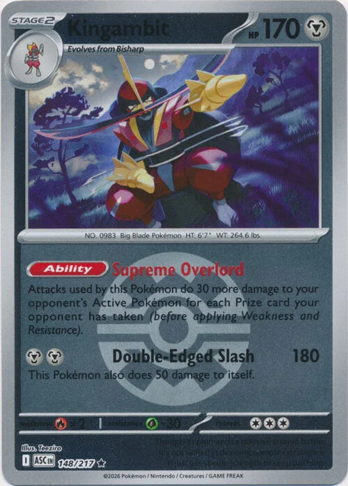 ASC Ascended Heroes - 148/217 - Kingambit (Quick Ball Reverse Holo)