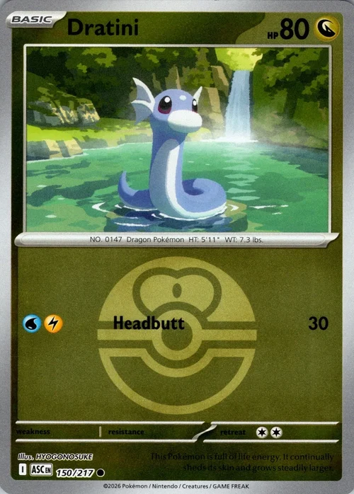 ASC Ascended Heroes - 150/217 - Dratini (Love Ball Reverse Holo)