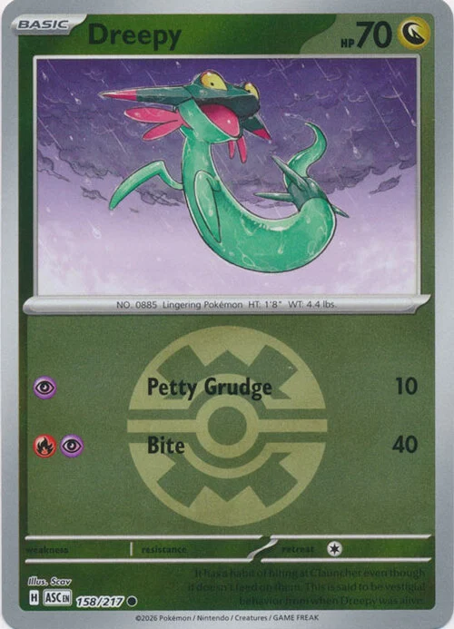 ASC Ascended Heroes - 158/217 - Dreepy (Quick Ball Reverse Holo)