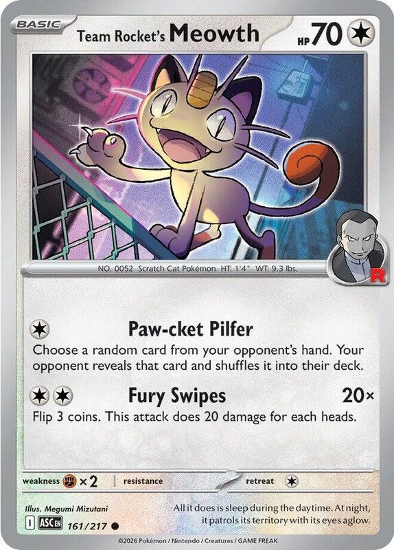 ASC Ascended Heroes - 161/217 - Team Rocket's Meowth