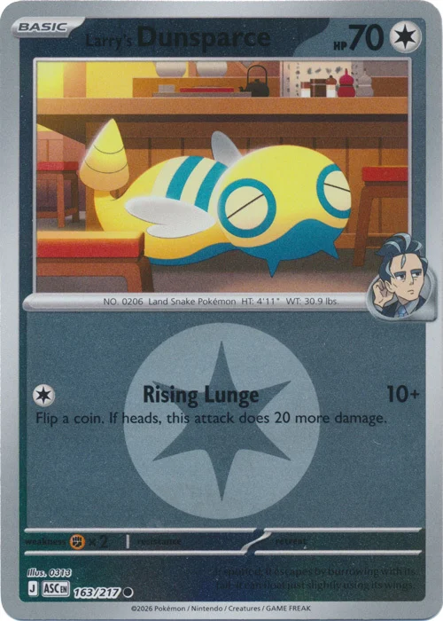 ASC Ascended Heroes - 163/217 - Larry's Dunsparce (Energy Reverse Holo)