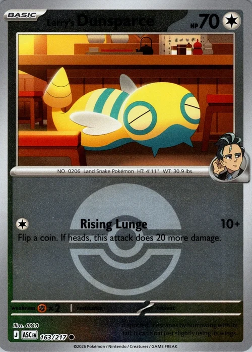 ASC Ascended Heroes - 163/217 - Larry's Dunsparce (Poké Ball Reverse Holo)