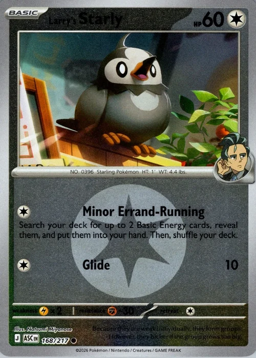 ASC Ascended Heroes - 168/217 - Larry's Starly (Energy Reverse Holo)