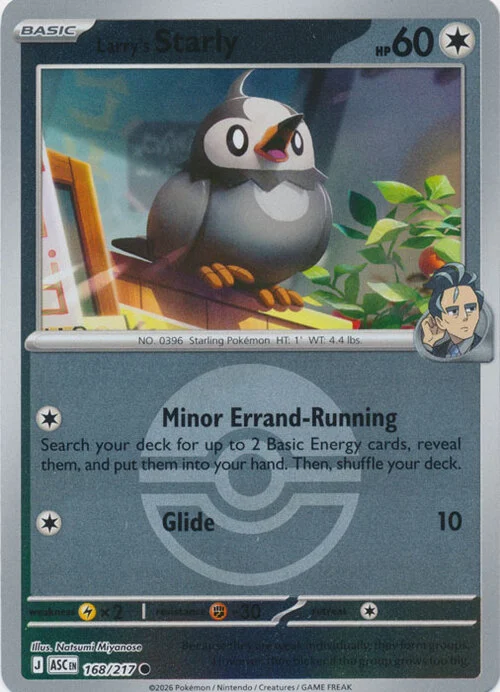 ASC Ascended Heroes - 168/217 - Larry's Starly (Poké Ball Reverse Holo)