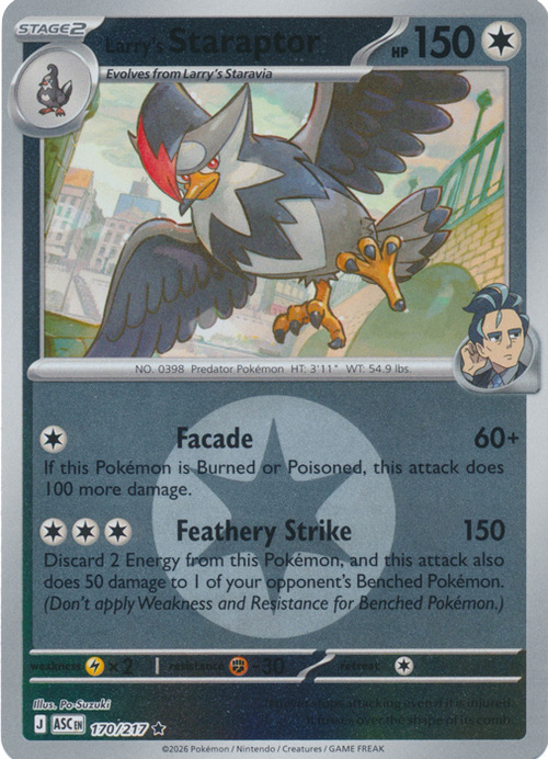 ASC Ascended Heroes - 170/217 - Larry's Staraptor (Energy Reverse Holo)