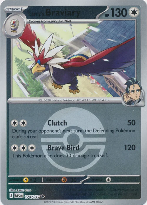 ASC Ascended Heroes - 174/217 - Larry's Braviary (Poké Ball Reverse Holo)
