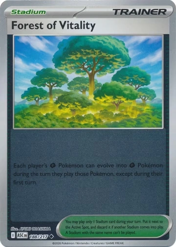 ASC Ascendent Heroes - 188/217 - Forest of Vitality (Reverse Holo)