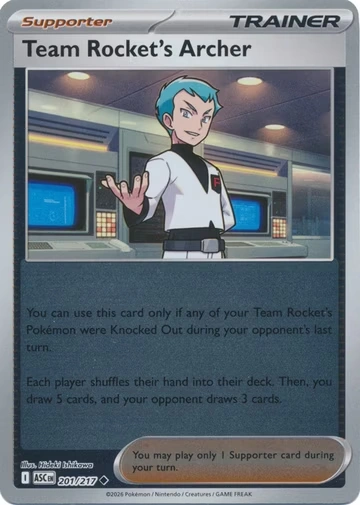 ASC Ascendent Heroes - 201/217 - Team Rocket's Archer (Reverse Holo)