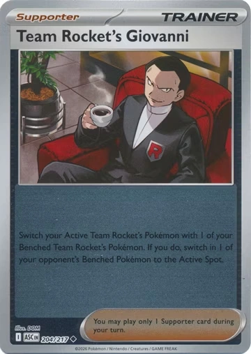 ASC Ascendent Heroes - 204/217 - Team Rocket's Giovanni (Reverse Holo)