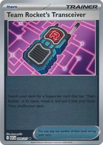 ASC Ascendent Heroes - 209/217 - Team Rocket's Transceiver (Reverse Holo)
