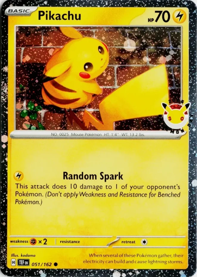 TEF Temporal Forces - 051/162 - Pikachu (Cosmos Holo)