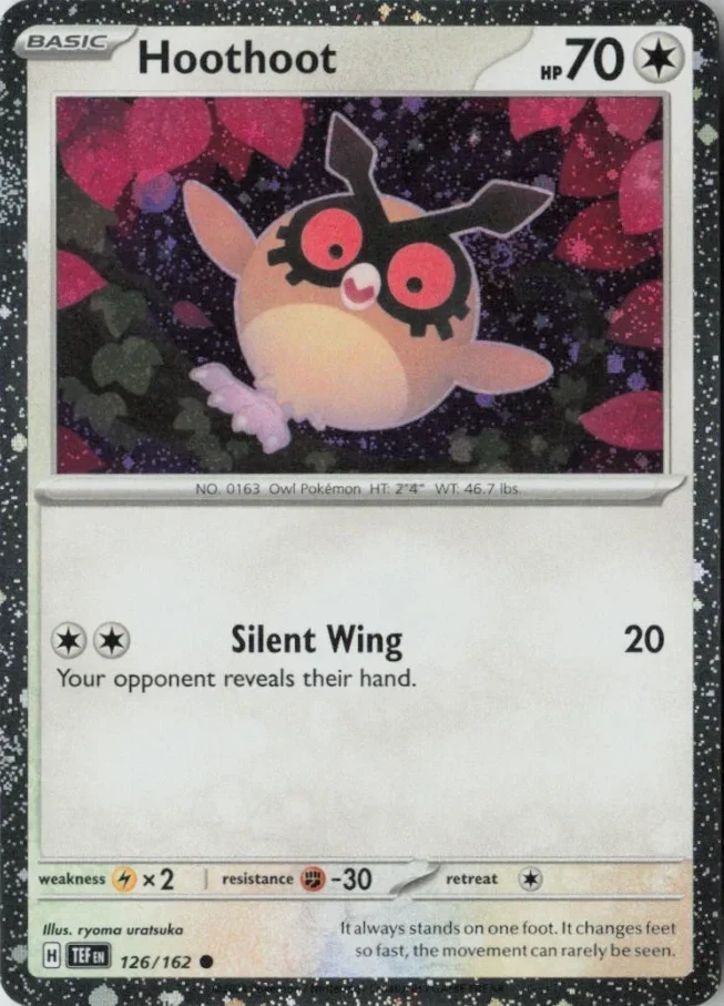 TEF Temporal Forces - 126/162 - Hoothoot (Cosmos Holo)